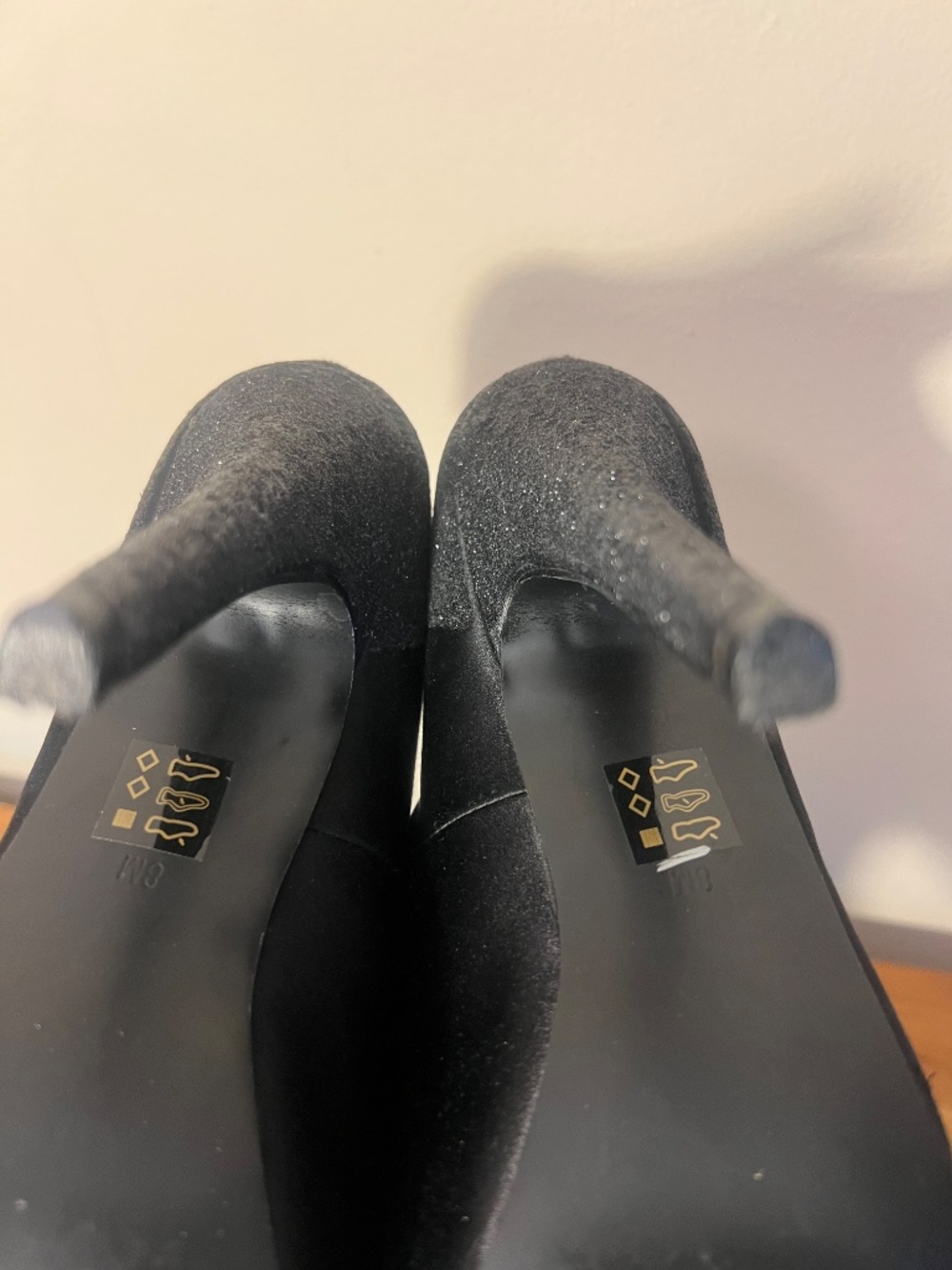 Steve Madden Glitter Detail Peep Toe Heels - Picture 3 of 4